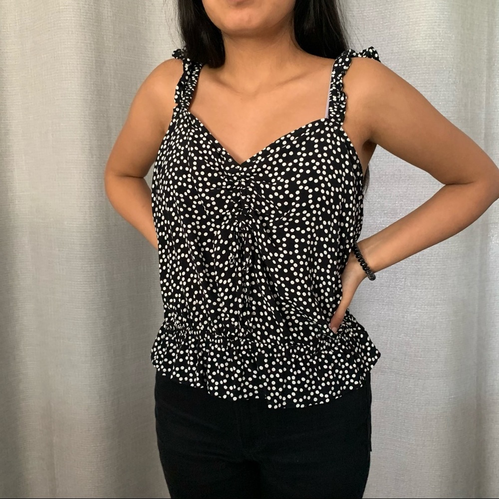 Black and white spots top